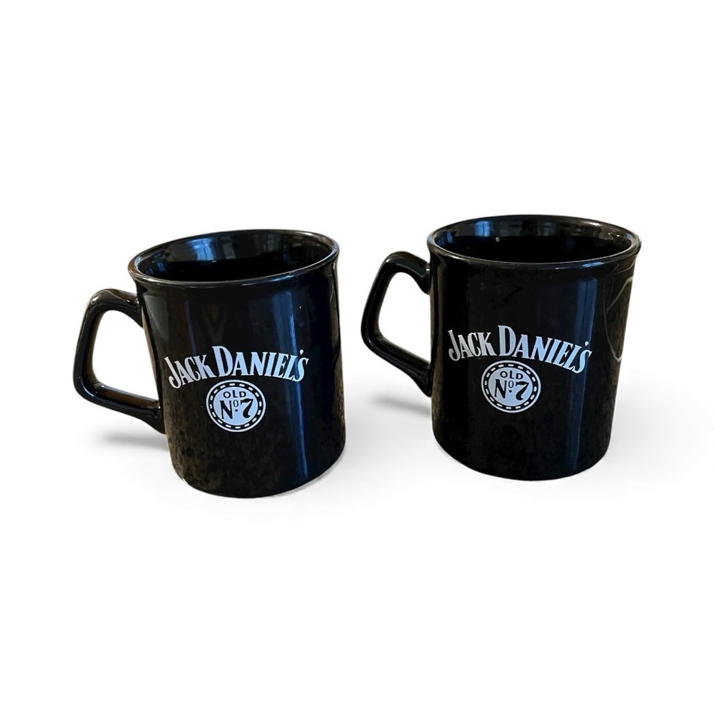 Jack Daniel's No. 7 Black Coffee Mugs Set, Licensed and Collectible.